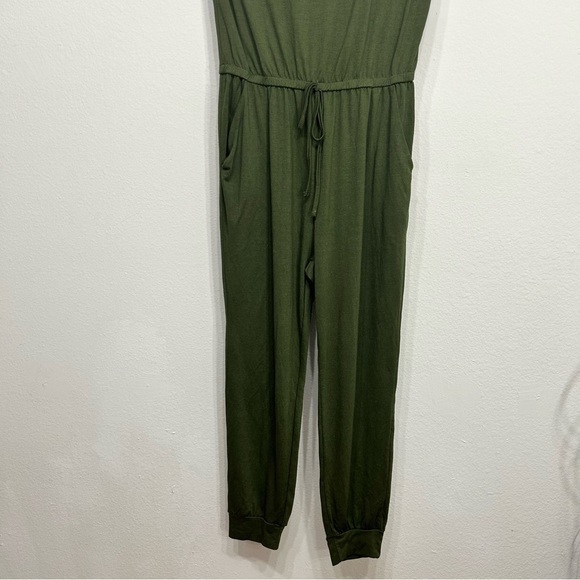 Women's Summer Casual Crewneck Short Sleeve Waist Jumpsuit Romper Elastic Waist - Picture 10 of 11